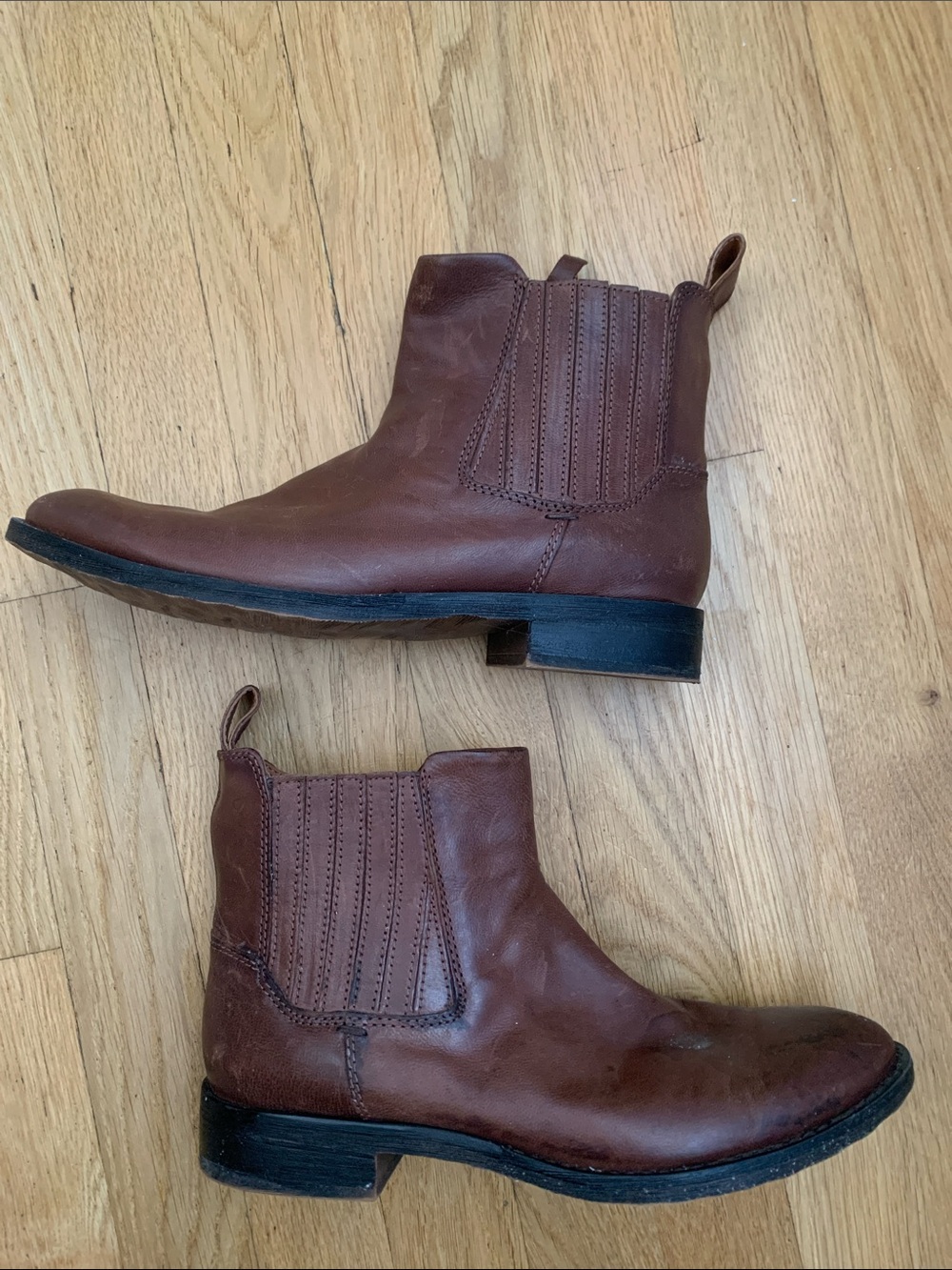 Franco Sarto Women’s L-Linc Brown Leather Boots